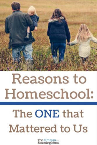 Dear sons, we've probably never talked about our reasons to homeschool you. So know this: the main reason why was actually pretty simple.