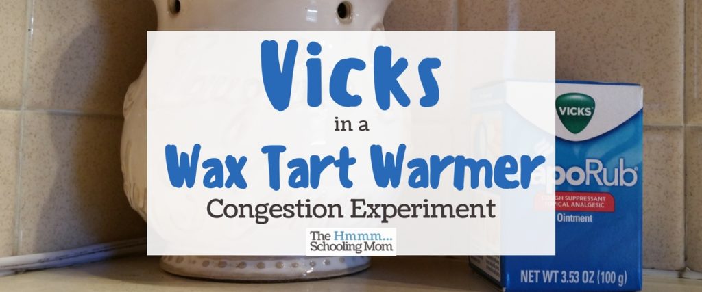 Pinterest told us that Vicks in a wax tart warmer would relieve congestion, so we did a little congestion experiment. Did it work? Let my son tell you.