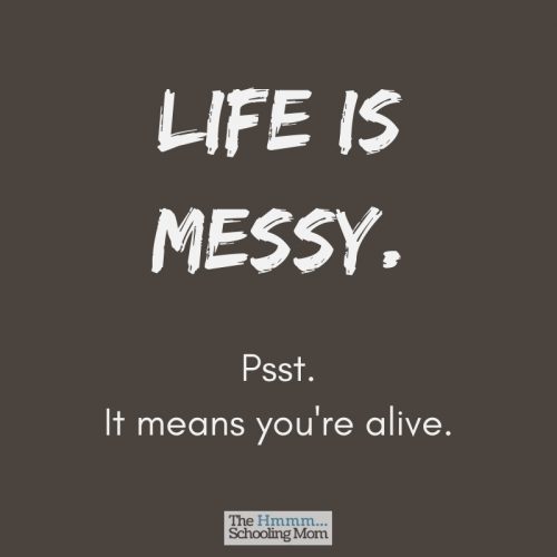 It’s not a mess. It’s a home that is lived in. A home where love and life happen and there’s not always time to clean up afterwards.