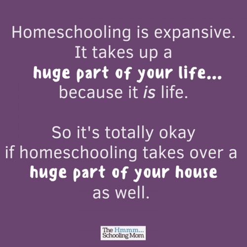 Do you need a designated homeschool space? Do you need a homeschool room? Here's why I think that for most of us, the answer is no.